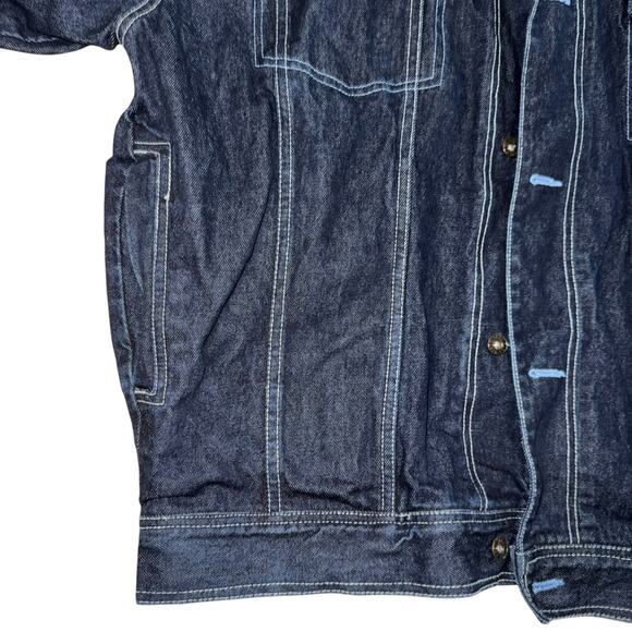 Fubu Vintage 1990’s Men’s Blue Denim Trucker Jean Jacket Size XL - Picture 8 of 15